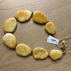 Chico's Jade Stone Bib Necklace NWT